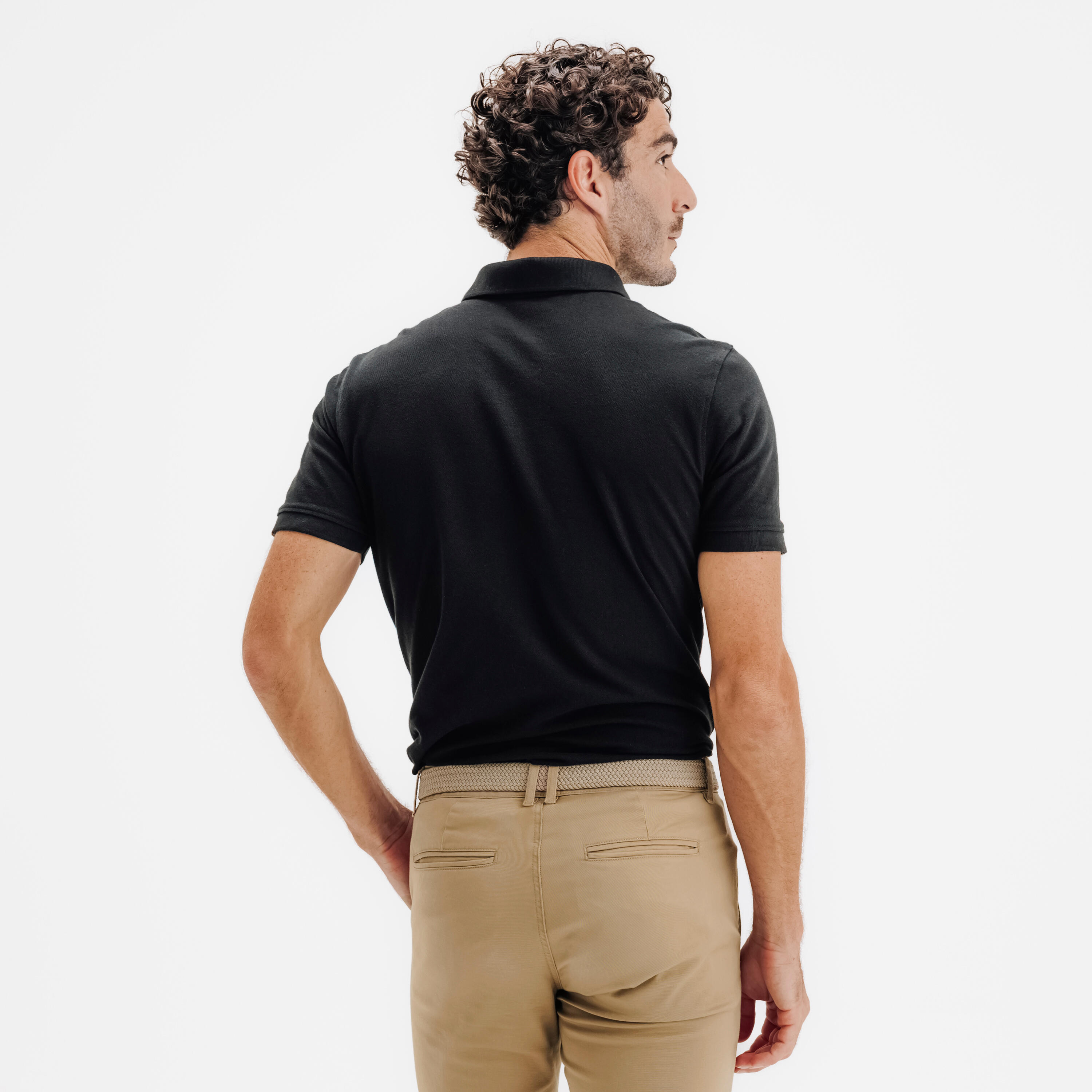 Men's Cotton Short-Sleeved Golf Polo Shirt, MW 500 - INESIS