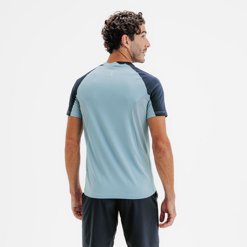 Tricou de padel cu mâneci scurte, tehnic, bărbați, albastru