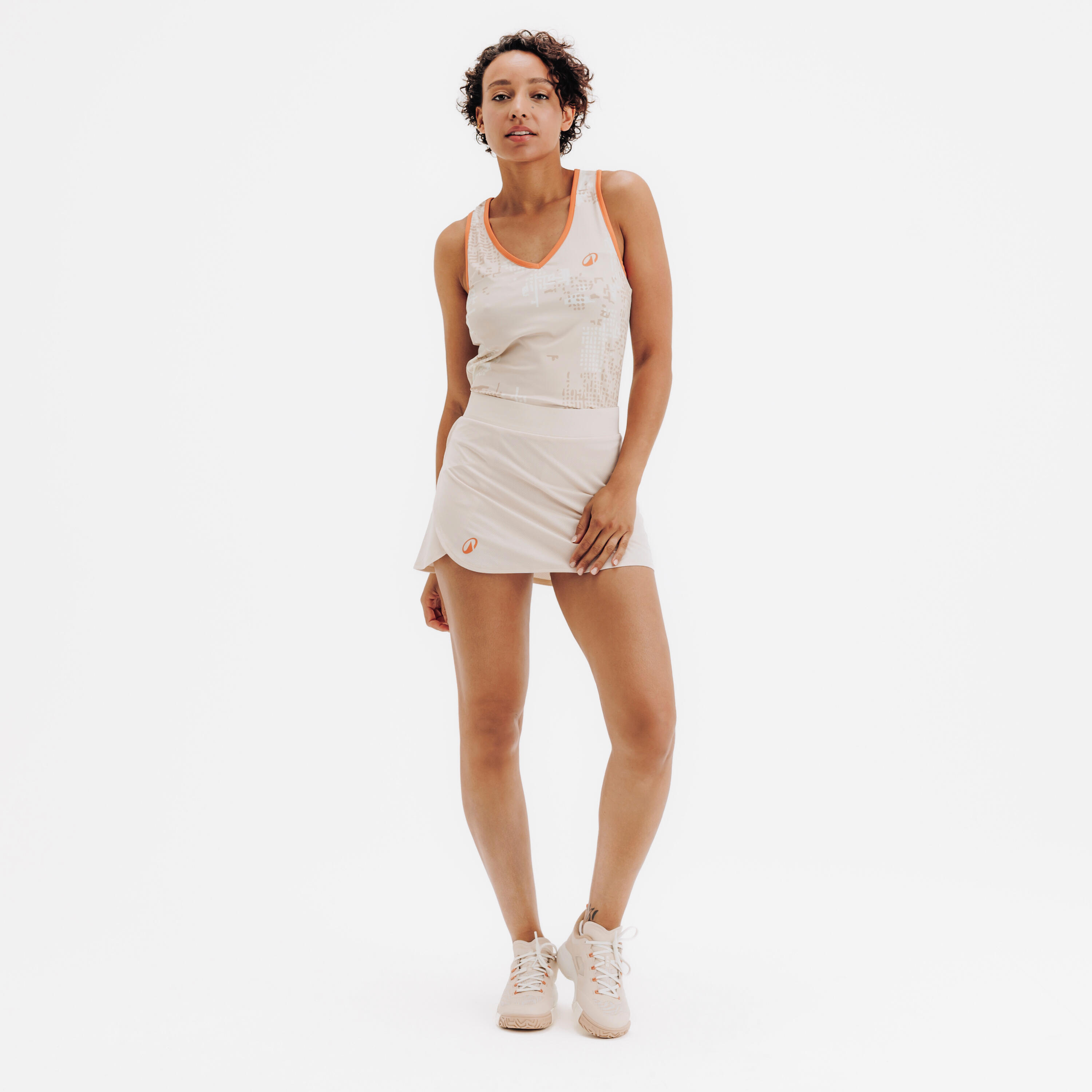 Jupe-short de padel respirante femme, PSK Fly 2/6