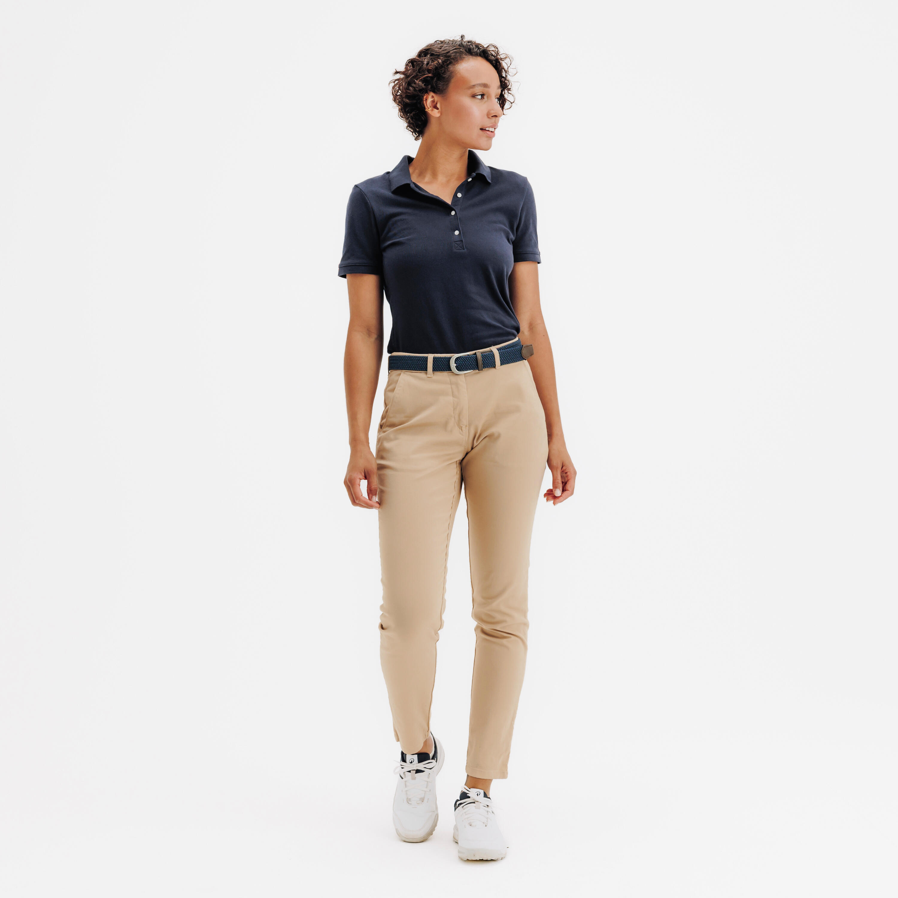 Polo de golf à manches courtes femme – MW 500 marine - INESIS