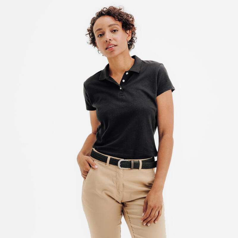 Tricou Polo golf bumbac MW100 Roz Damă