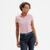 Polo de golf 100% coton manches courtes femme, MW100 rose