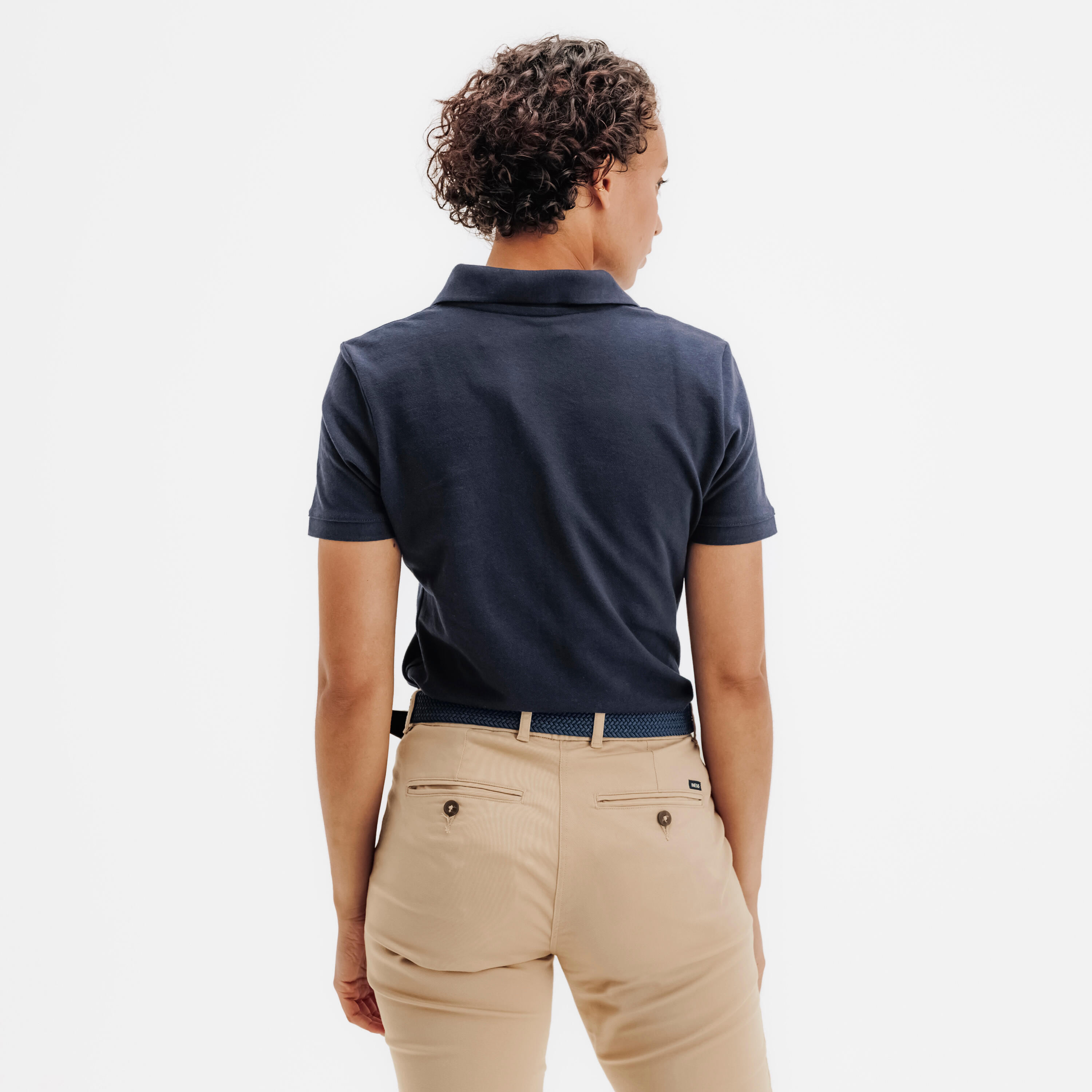Polo de golf à manches courtes femme – MW 500 marine 4/5