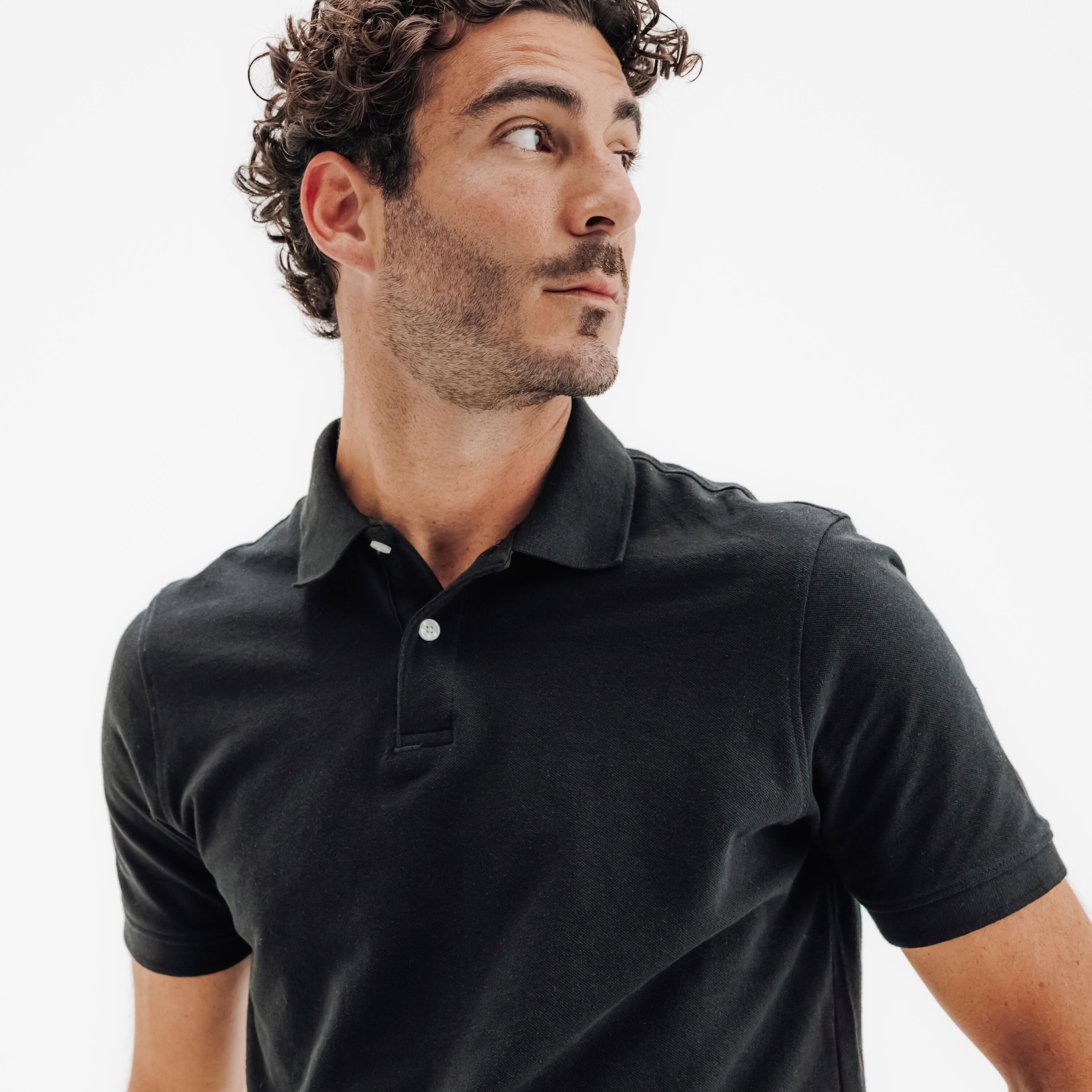 Men's Cotton Short-Sleeved Golf Polo Shirt, MW 500 - INESIS