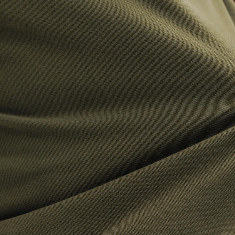 Tricou polo de golf din bumbac și poliester cu mâneci scurte Bărbați, MW500 kaki