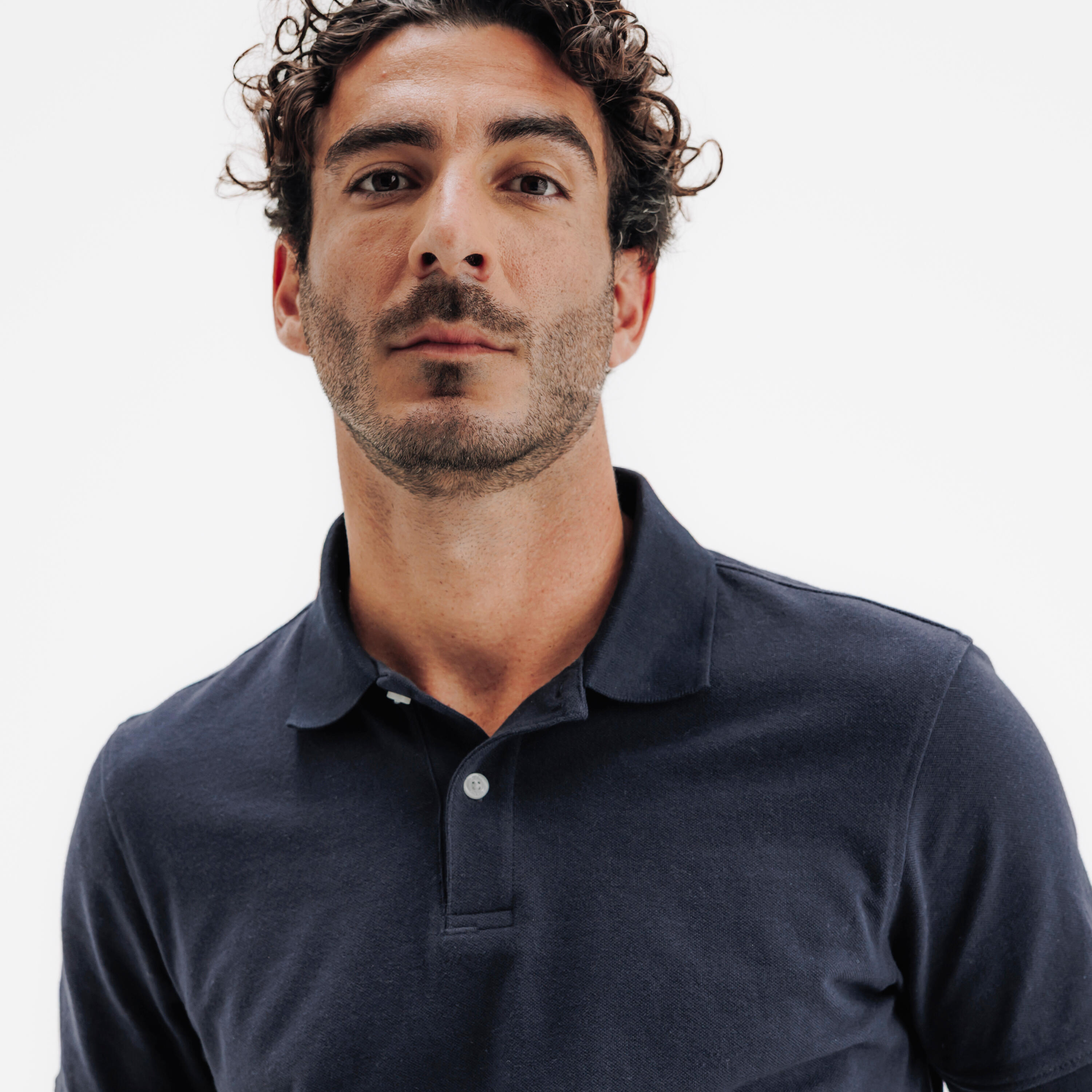 Men's Cotton Short-Sleeved Golf Polo Shirt, MW 500 - INESIS