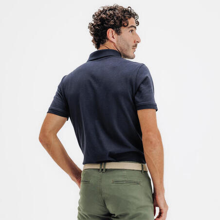 Поло чоловіче MW500 для гольфу темно-синє