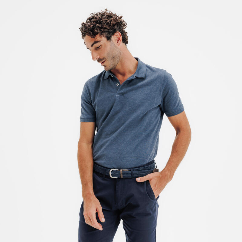 Erkek Kısa Kollu Polo Golf Tişörtü - Mavi - MW500