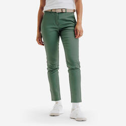 Pantalon chino de golf coton femme, MW500 kaki
