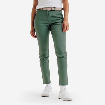 Pantalon chino de golf coton femme, MW500 vert