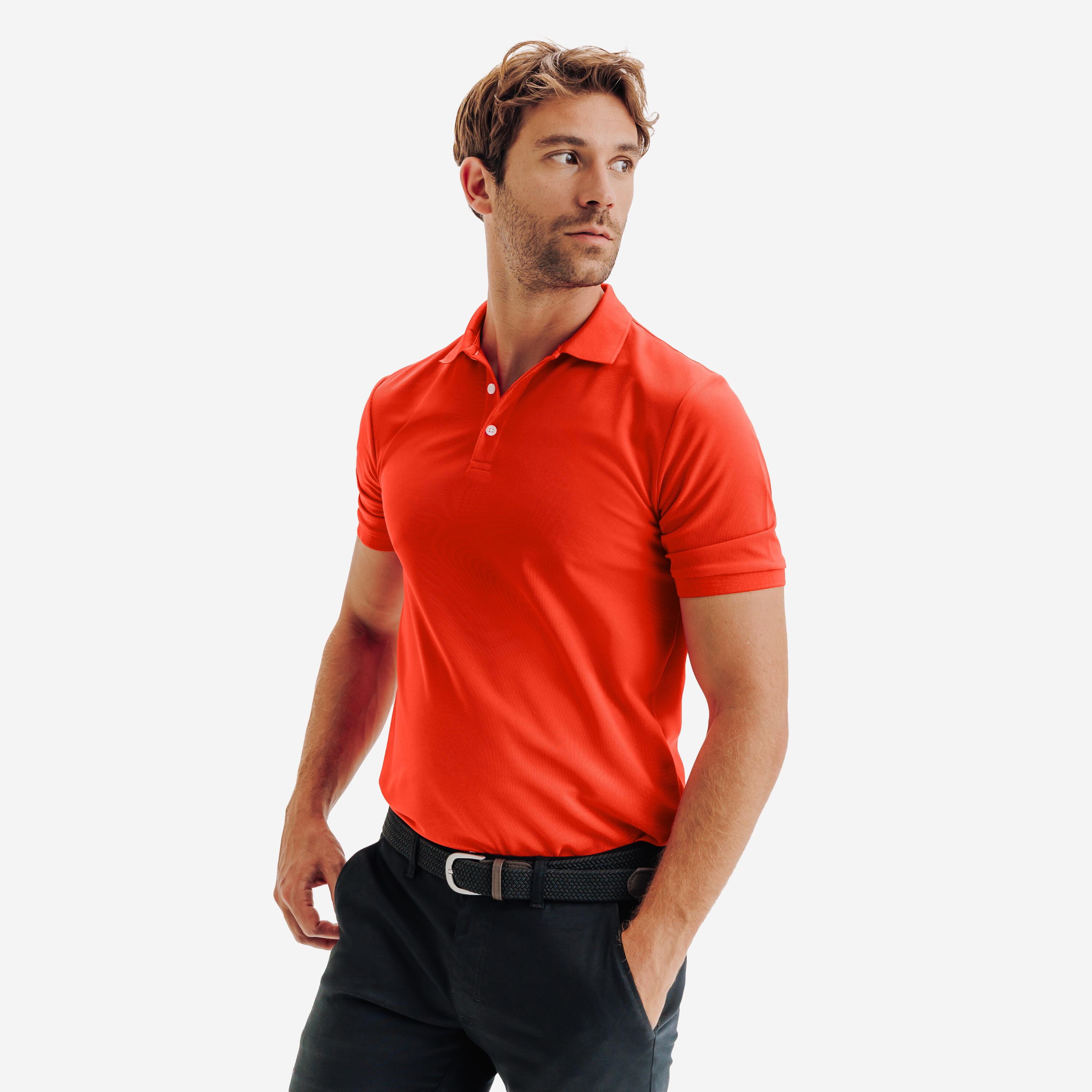 Men’s short-sleeved golf polo shirt WW500 
red
