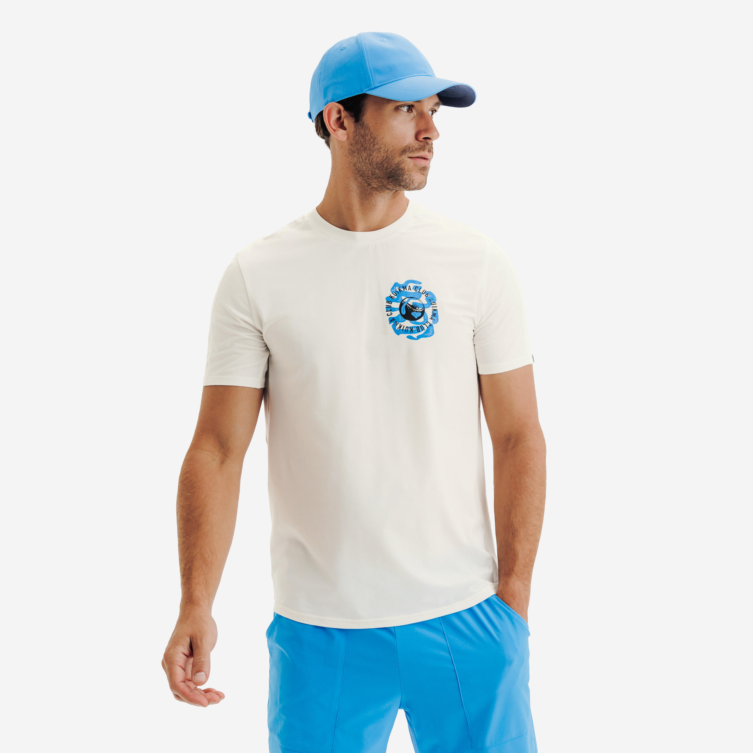 kuikma Men's Tennis T-Shirt Soft - White-picture-12