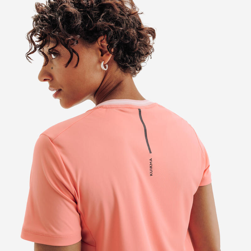 Tricou de tenis respirant guler în V roz damă
