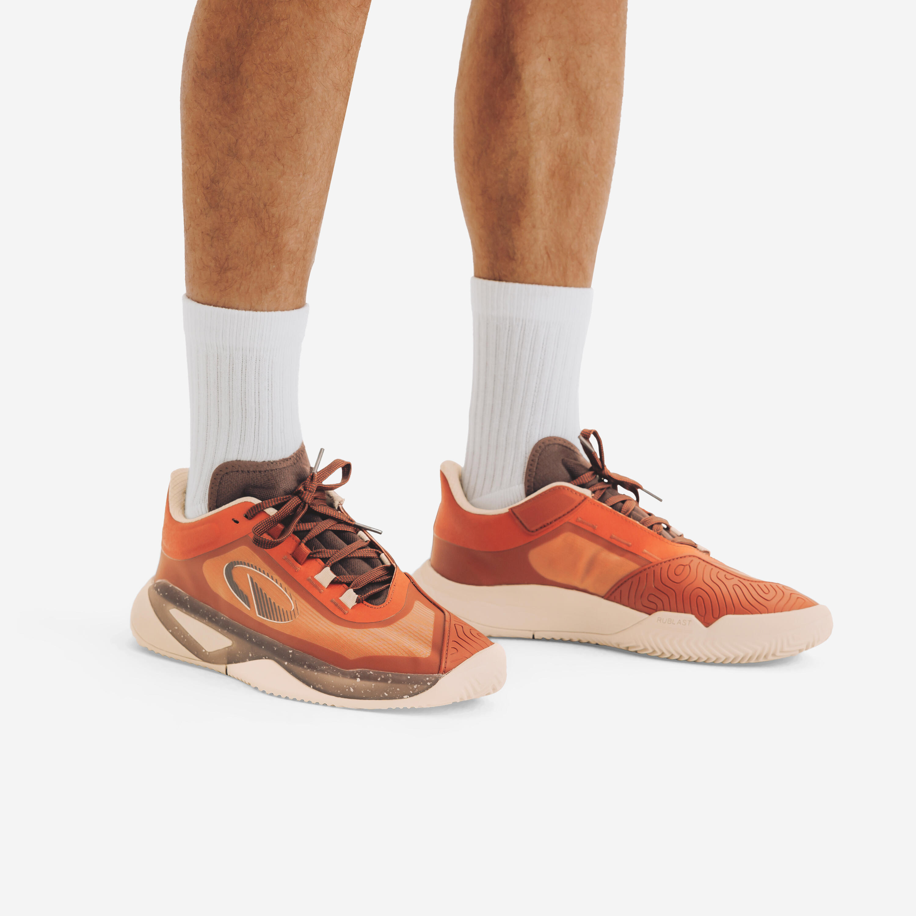 Strapazierfähiger Herren Sandplatz Tennisschuh, Unrupt Pro braun 6/6