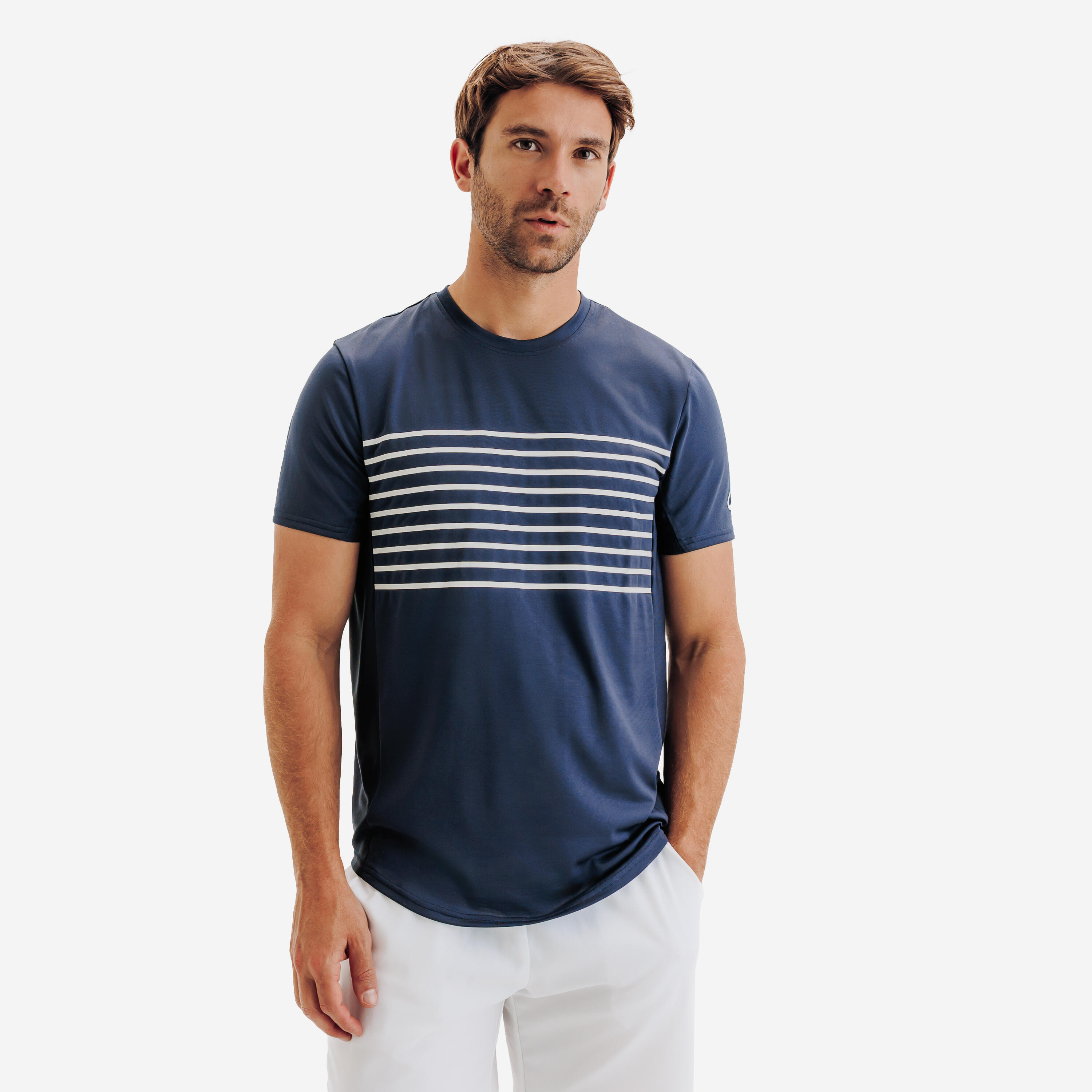 kuikma Men's Short-Sleeved Tennis T-Shirt TTS Essential - Blue-picture-21