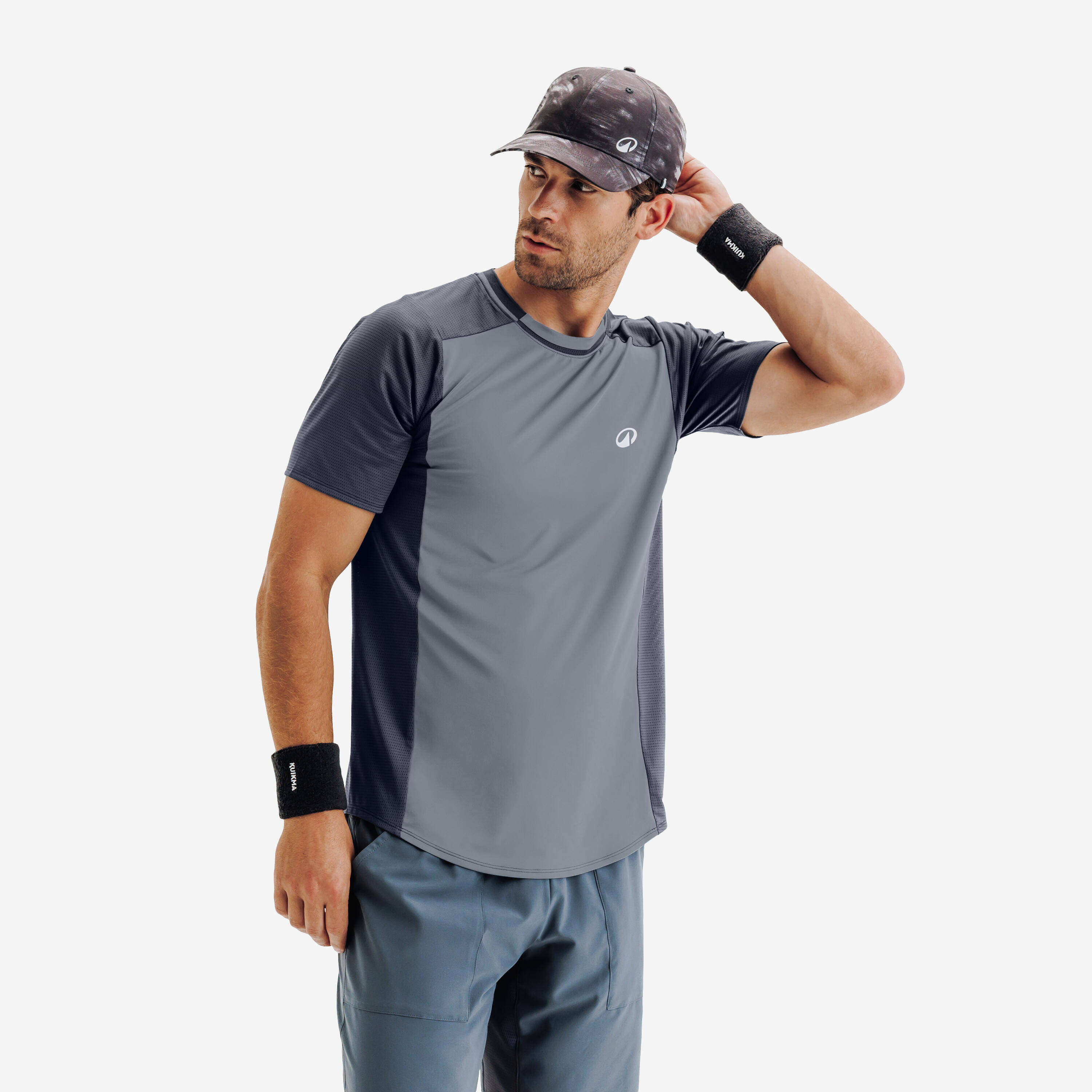 Men's Breathable Dry Tennis T-Shirt - Grey -  1