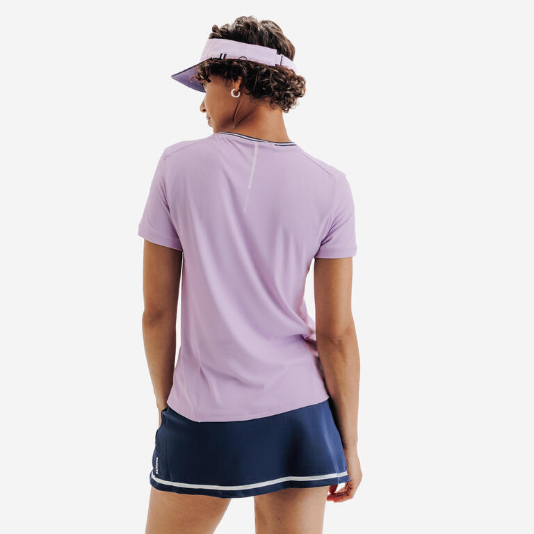 Women's tennis breathable crew neck t-shirt in light purple