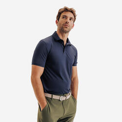 Polo de golf synthétique respirant manches courtes homme, WW900 bleu marine