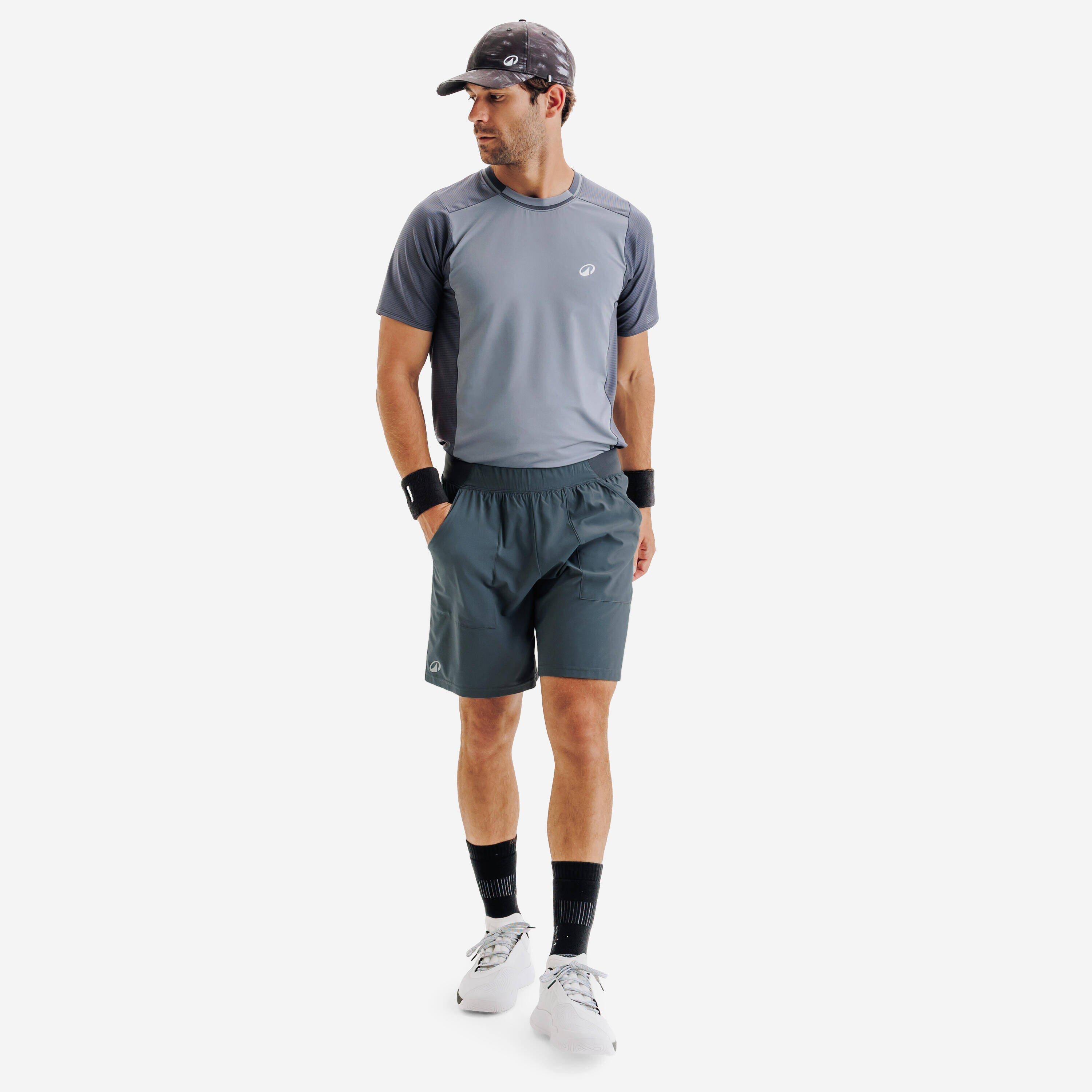 Men's Breathable Dry Tennis Shorts - Grey -  3