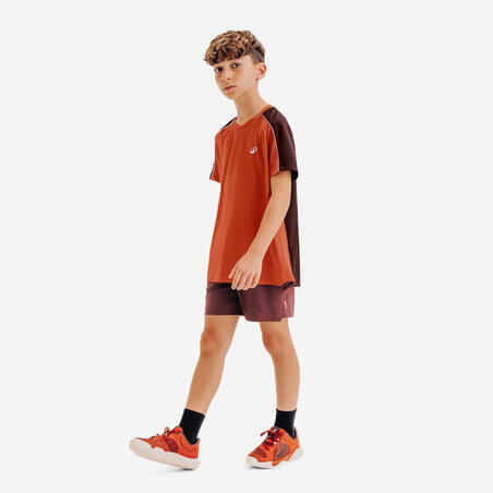 Футболка дитяча Dry для тенісу з круглим вирізом коричнева