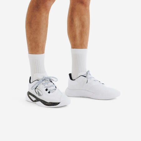 Високі шкарпетки 500 для тенісу, 3 пари - Білі