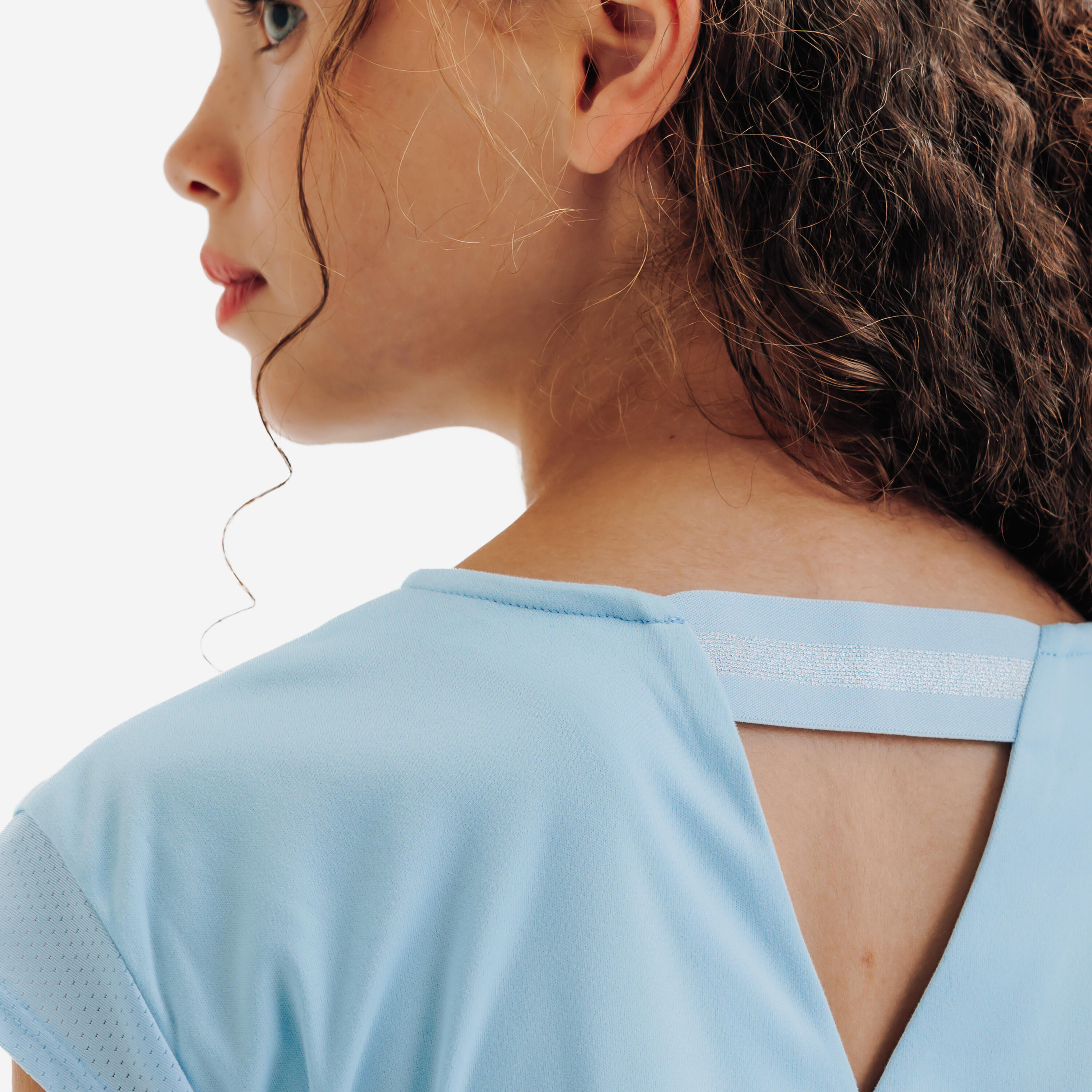 Tennisshirt voor meisjes TTS Soft blauw 5/6