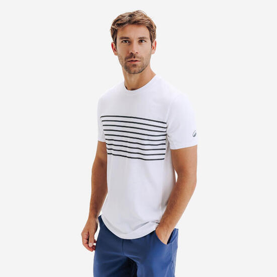 T-shirt de tennis manches courtes homme, TTS Essential blanc