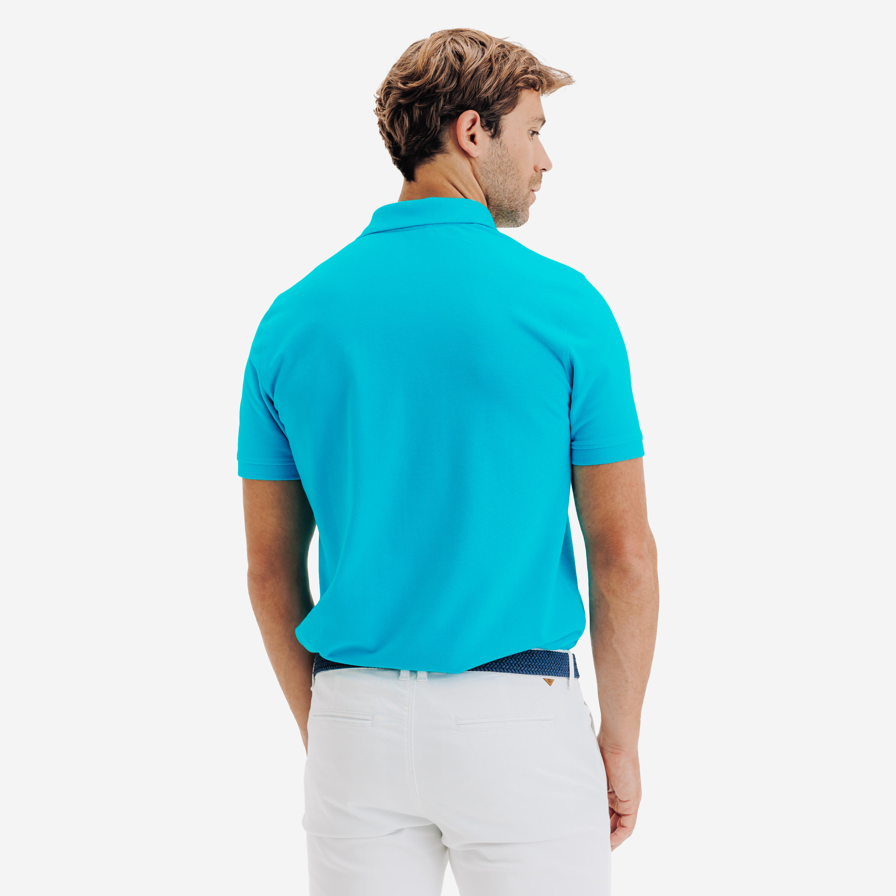 Men’s Cotton and Polyester Golf Polo Shirt, MW 500 - INESIS