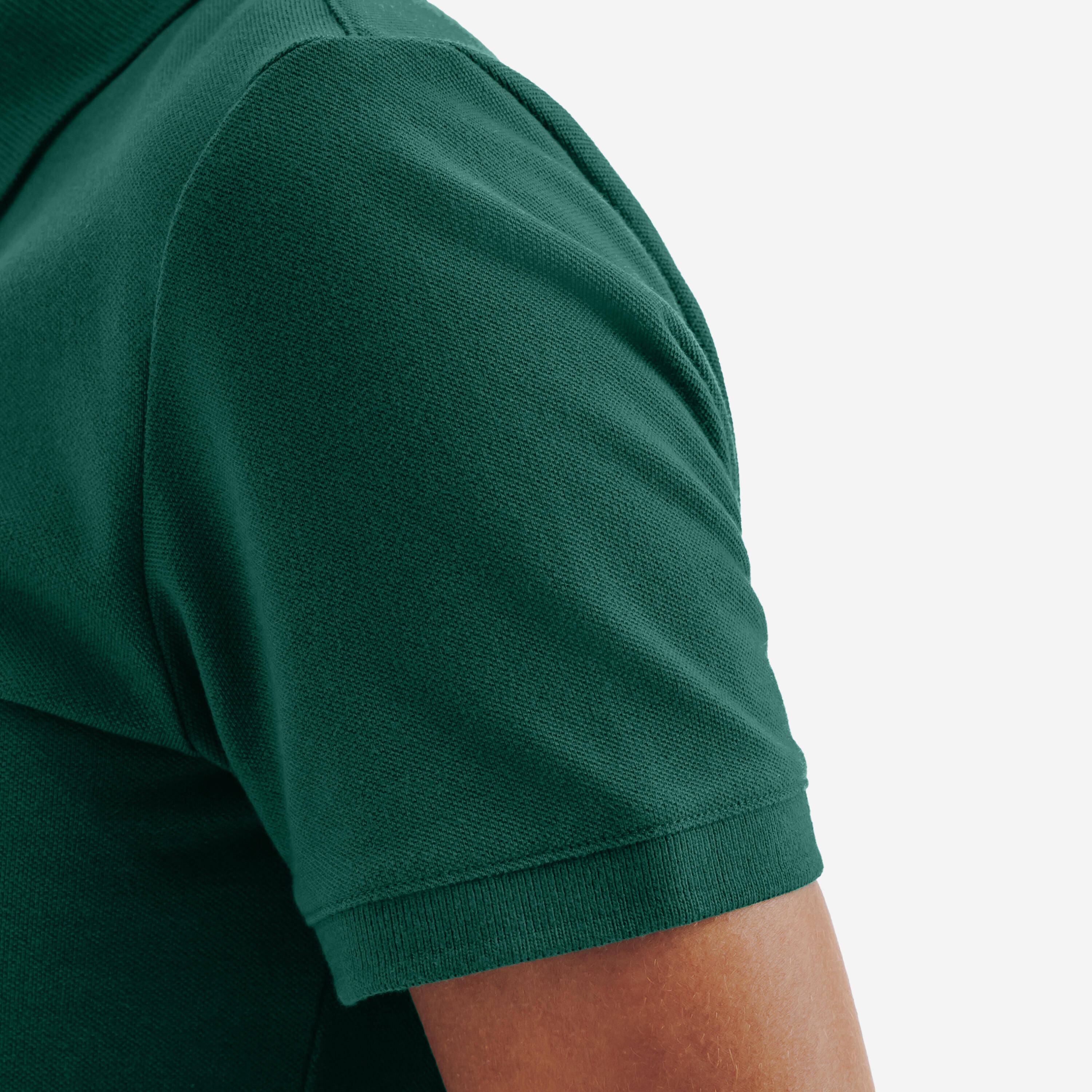 Women golf cotton and polyester short-sleeved polo shirt MW500 green -  5