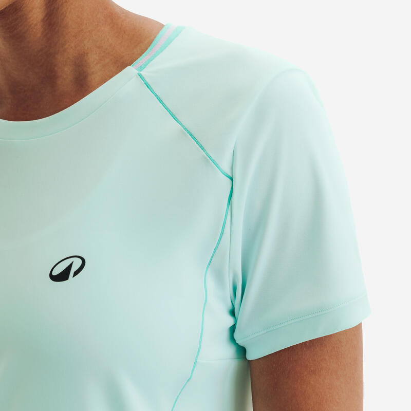 Tricou de tenis respirant guler rotund Dry verde damă