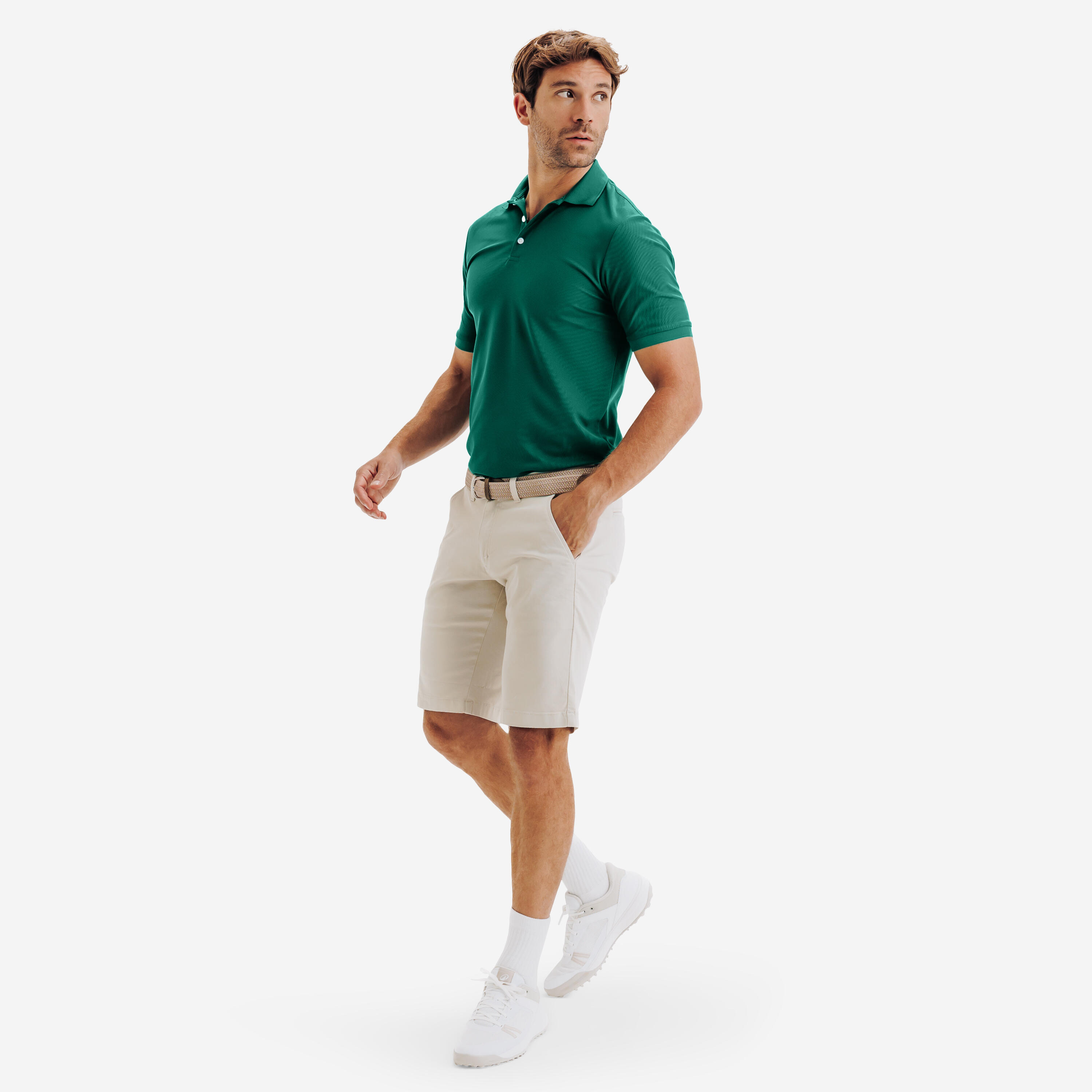 Polo de golf manga corta hombre, WW500 
verde 2/6