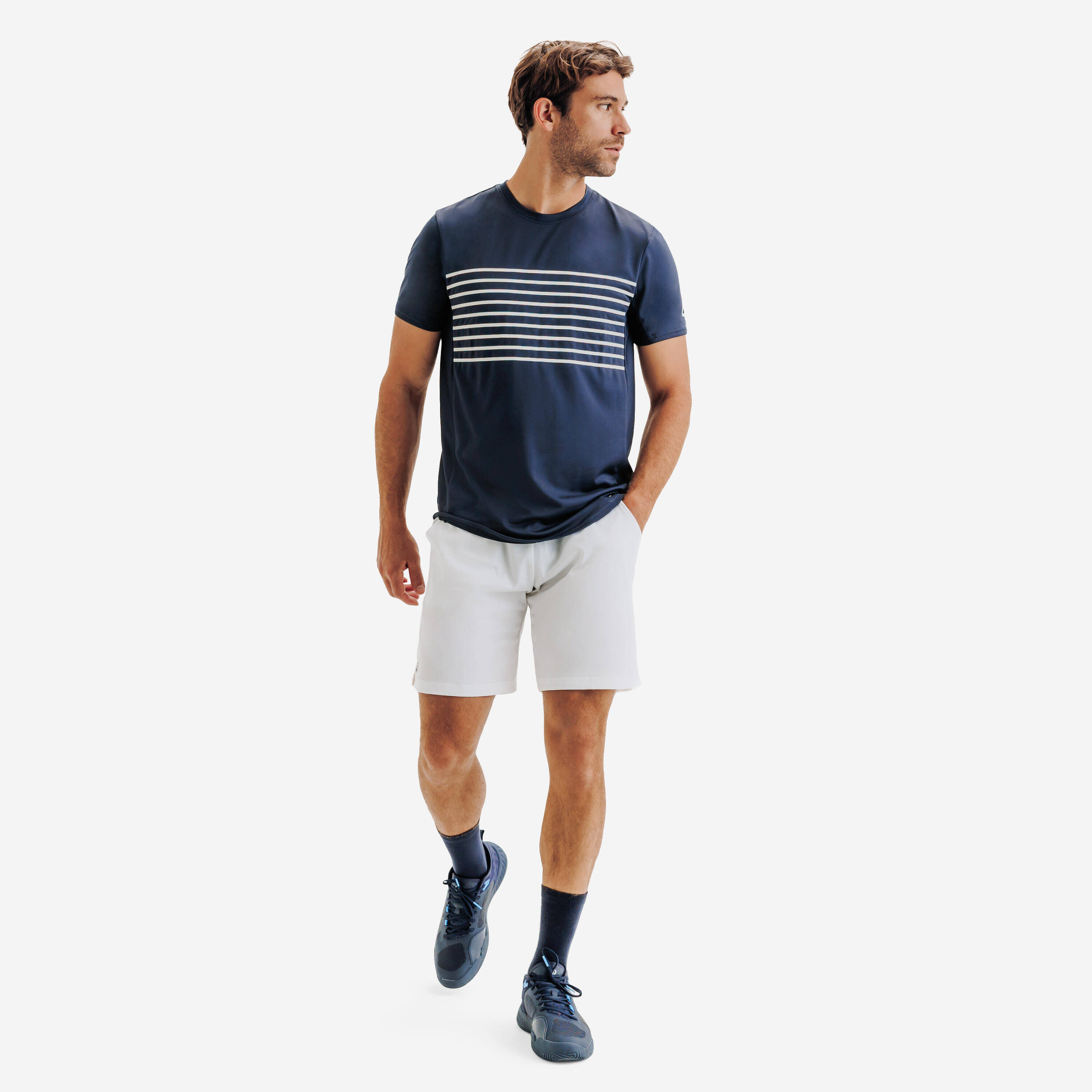 Men's Short-Sleeved Tennis T-Shirt TTS Essential - Blue -  3