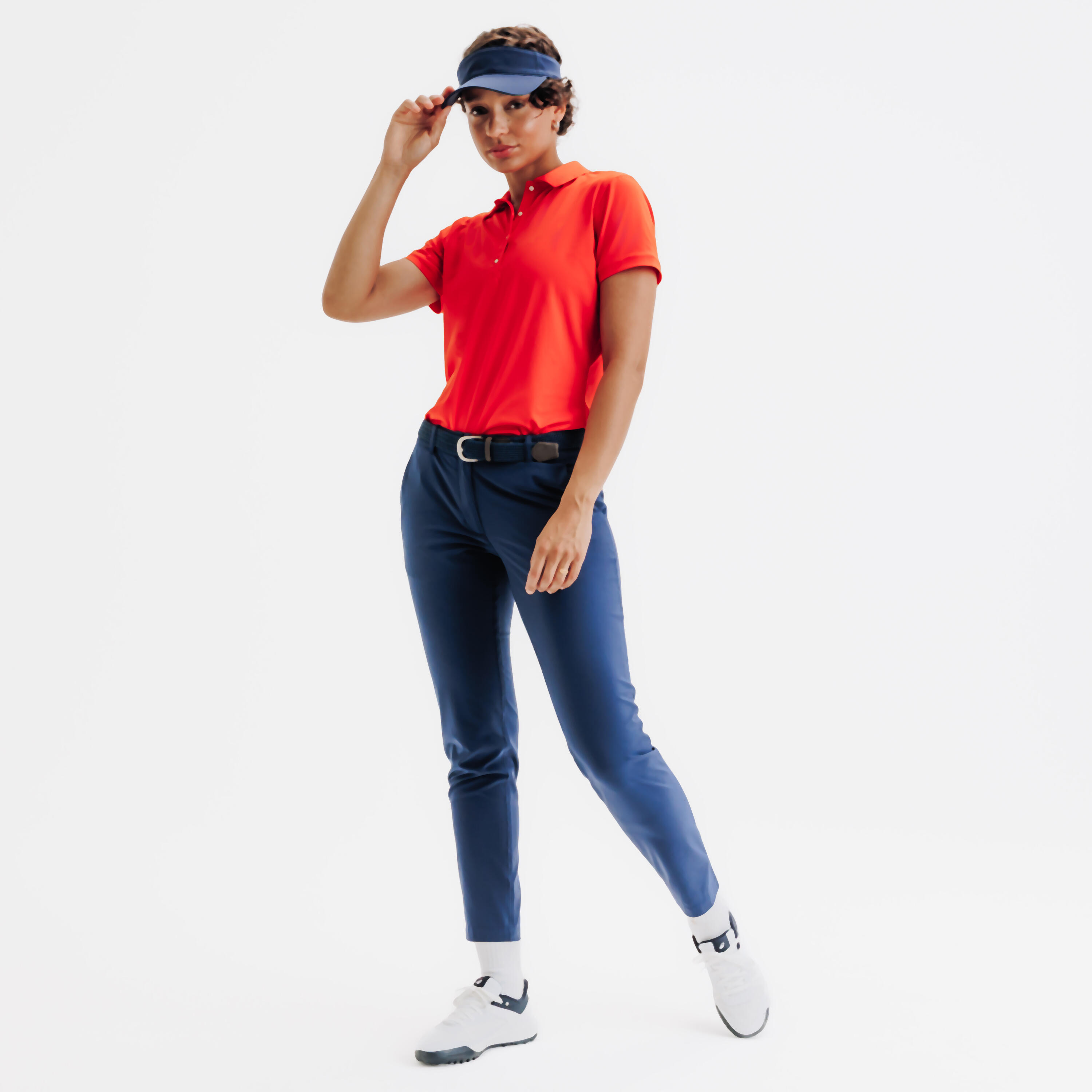 INESIS Dámske priedušné golfové nohavice WW500 tmavomodré S (L31) · záber 3