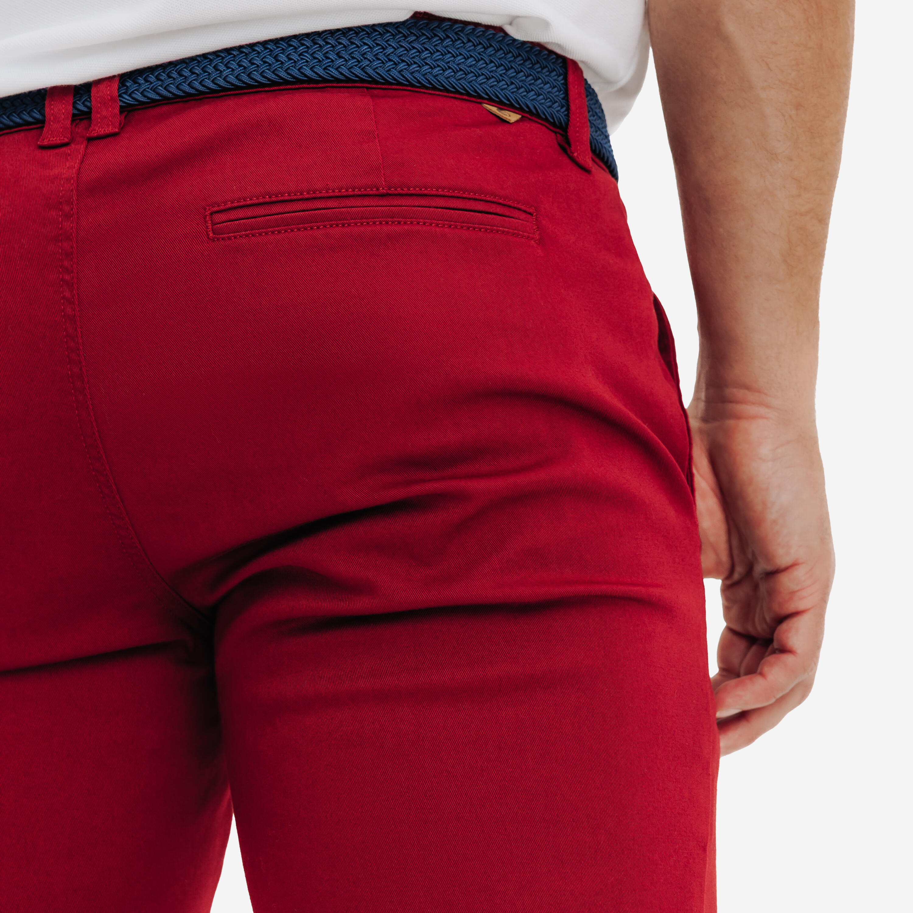 Herren Shorts Chino Baumwolle - MW500 bordeaux 5/5