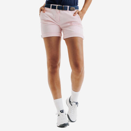 Short chino coton golf Femme, MW500 bleu