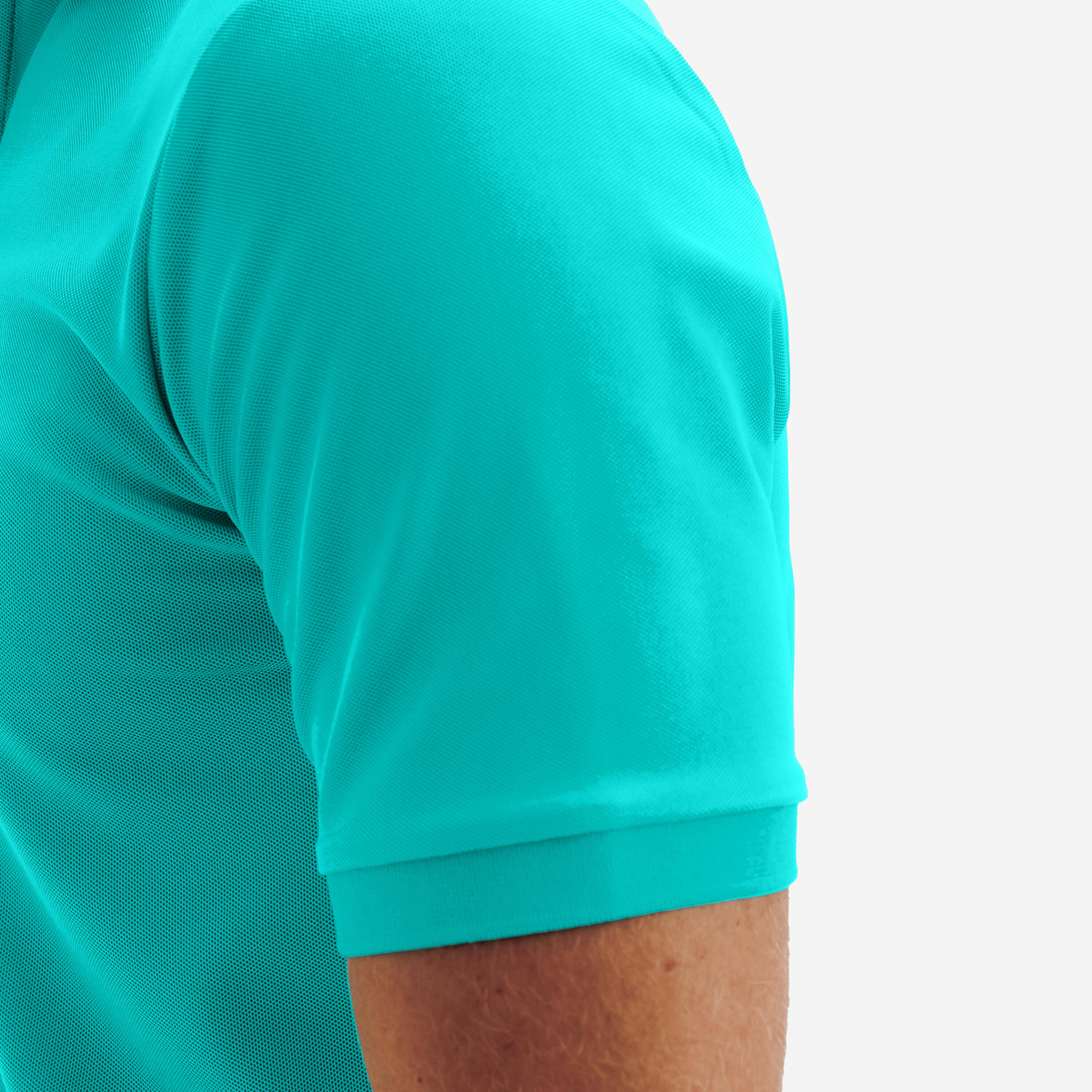 Men’s golf short sleeve polo shirt WW500 
turquoise -  5