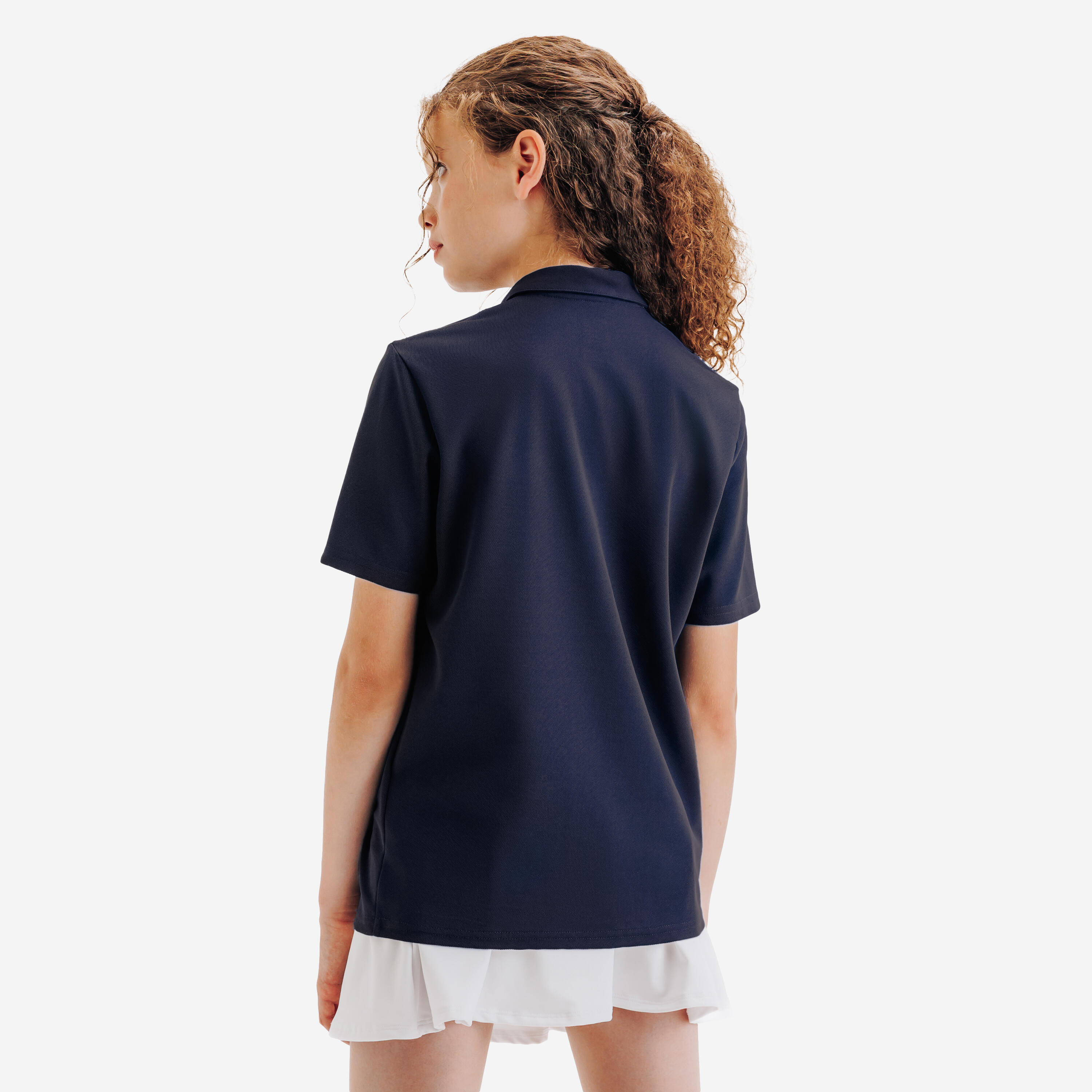 Polo de Golf Respirável Criança, WW500 Azul marinho 7/7
