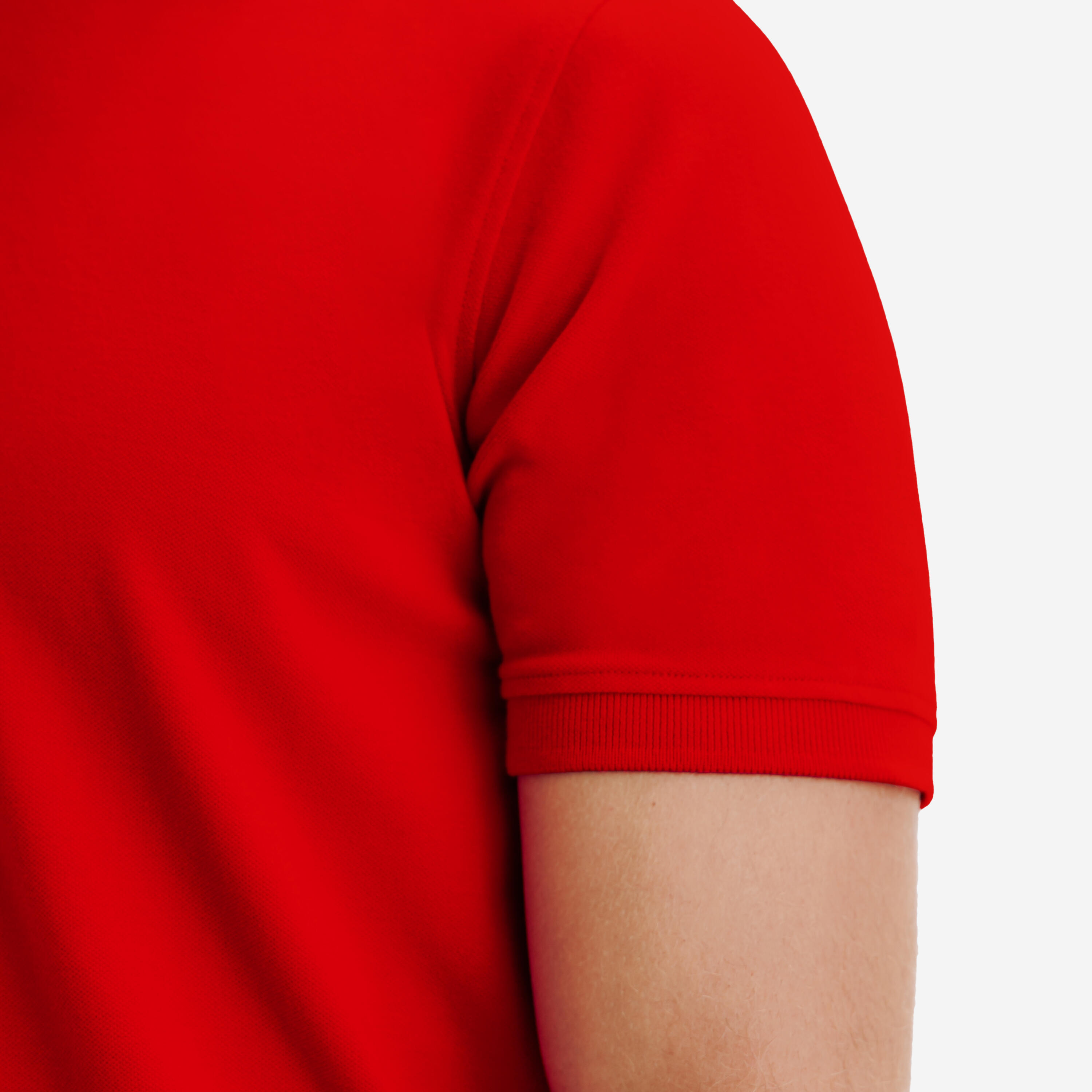 Polo de golf en coton polyester manches courtes homme, MW500 rouge 5/6