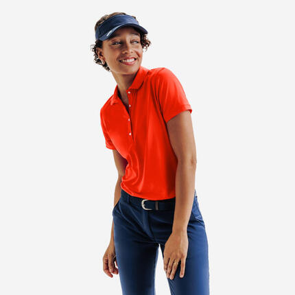 Damen Golf Poloshirt kurzarm - WW500 dunkelrosa