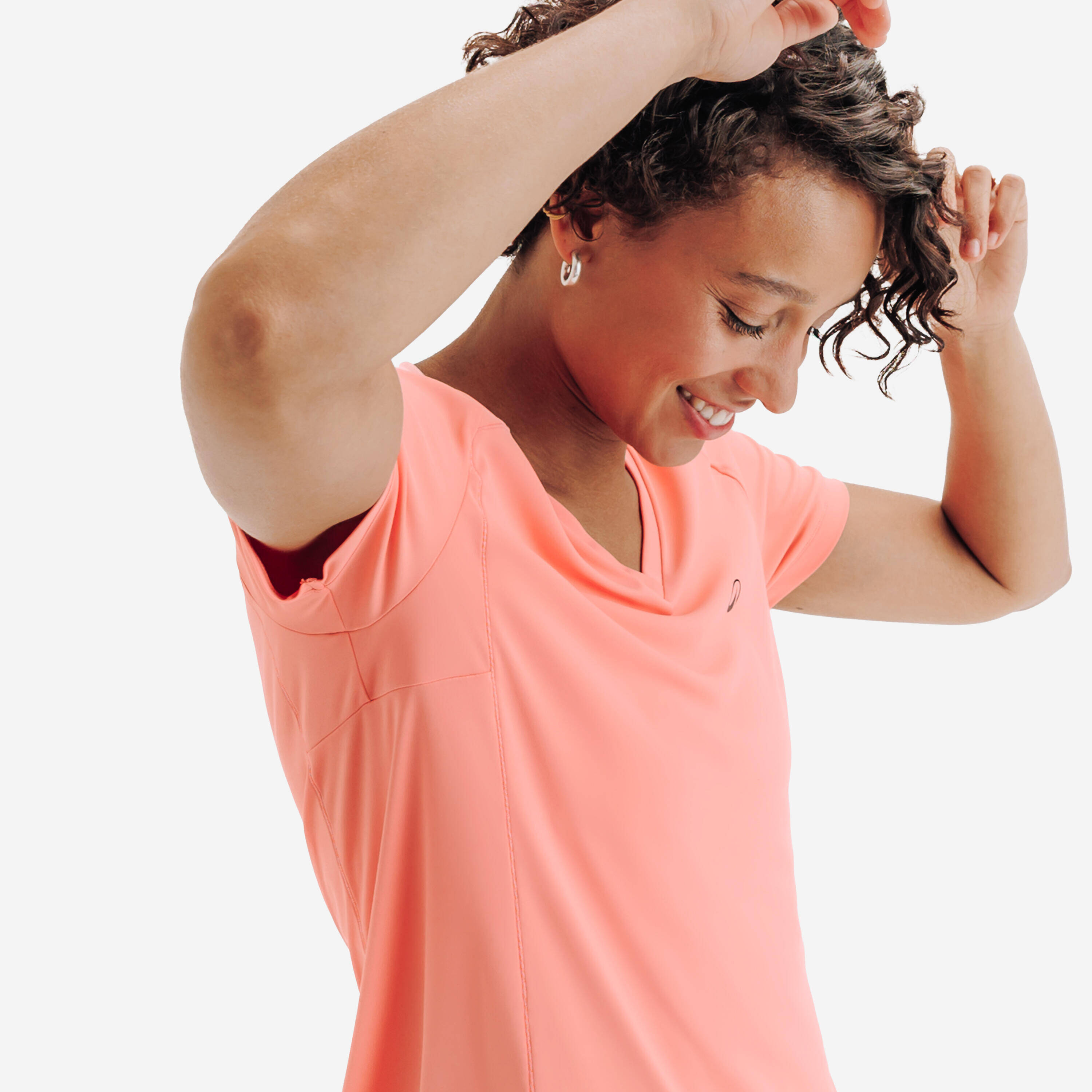 Women's Tennis Breathable V-Neck T-Shirt Dry - Pink -  3