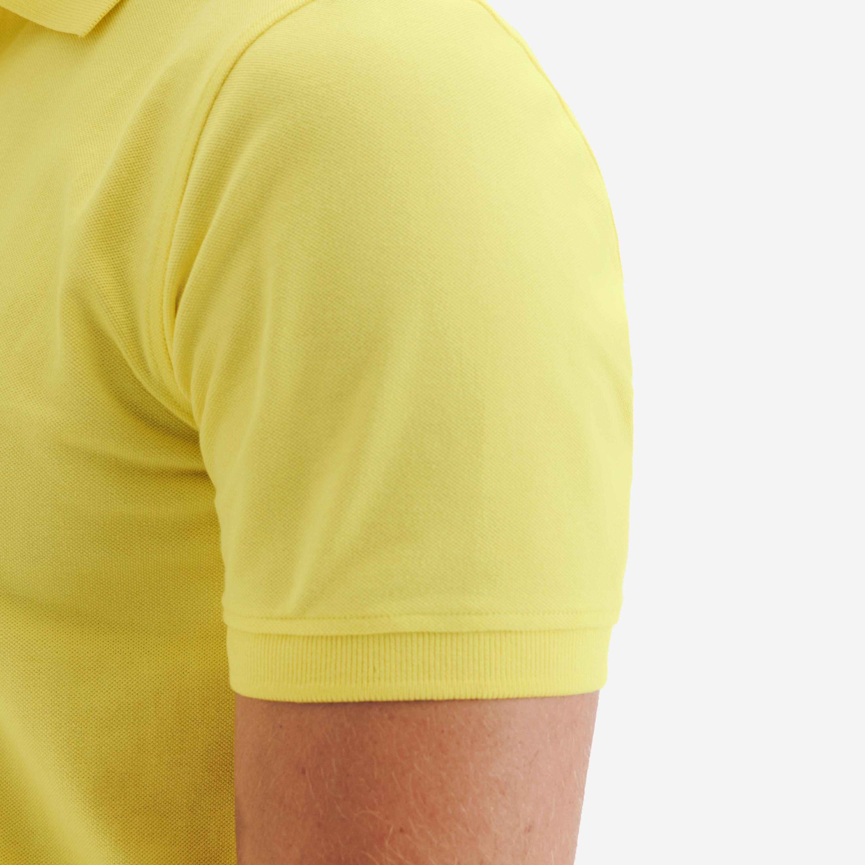 Polo de golf en coton et polyester homme, MW500 jaune 5/24