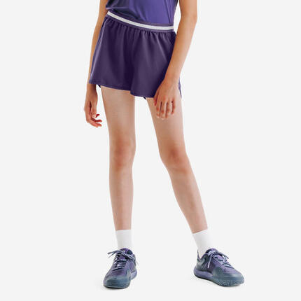 Short de tennis fille, TSH 500 violet