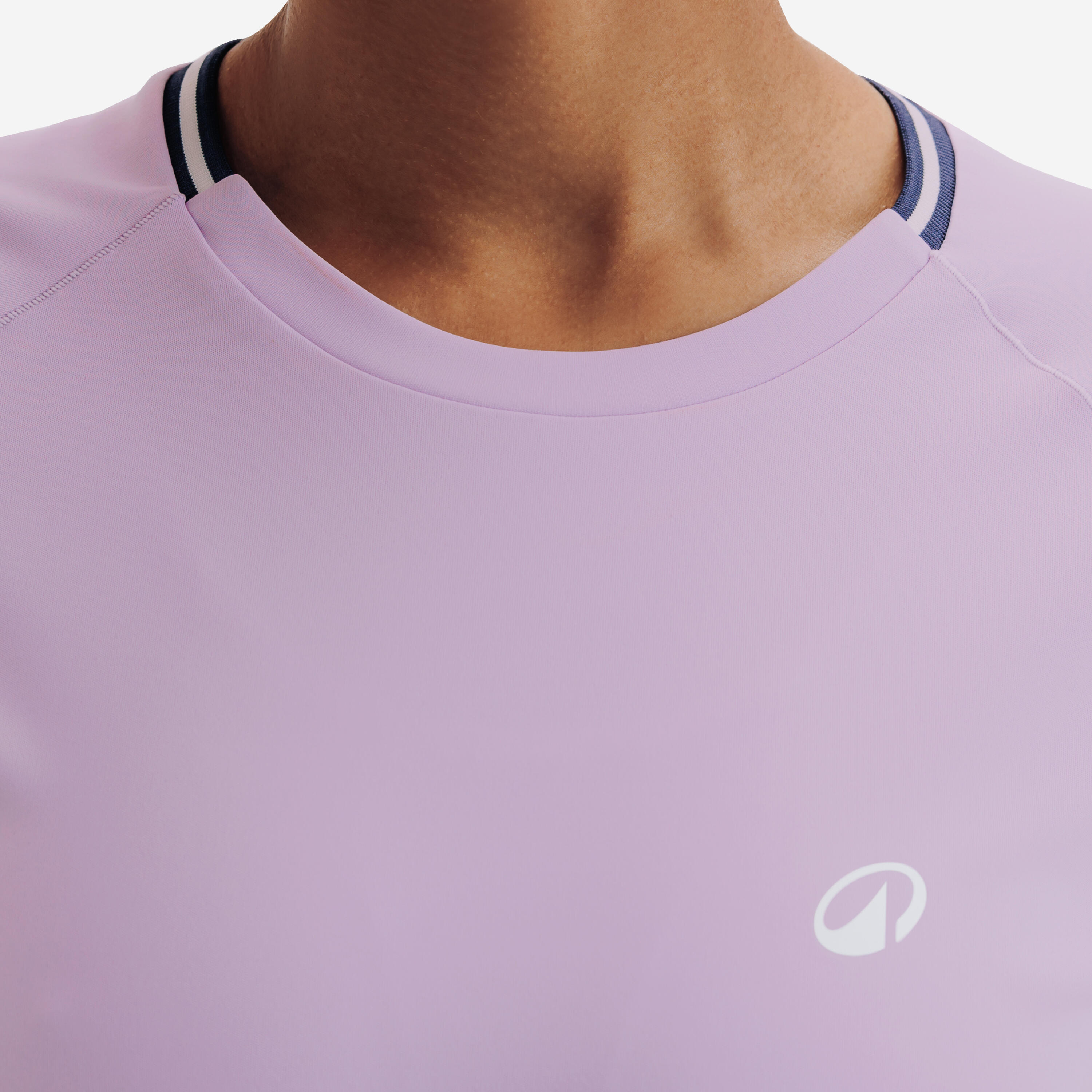 Tennis-T-Shirt Dry für Damen, Rundhals, Dunkellila 7/7