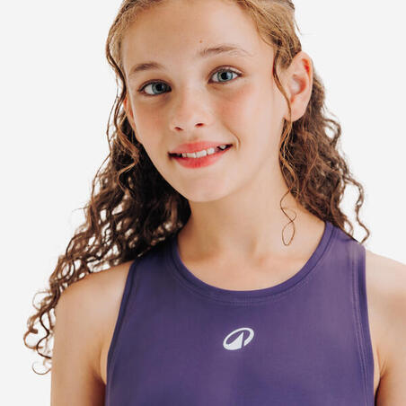 Майка Dry для тенісу для дівчат темно-фіолетова