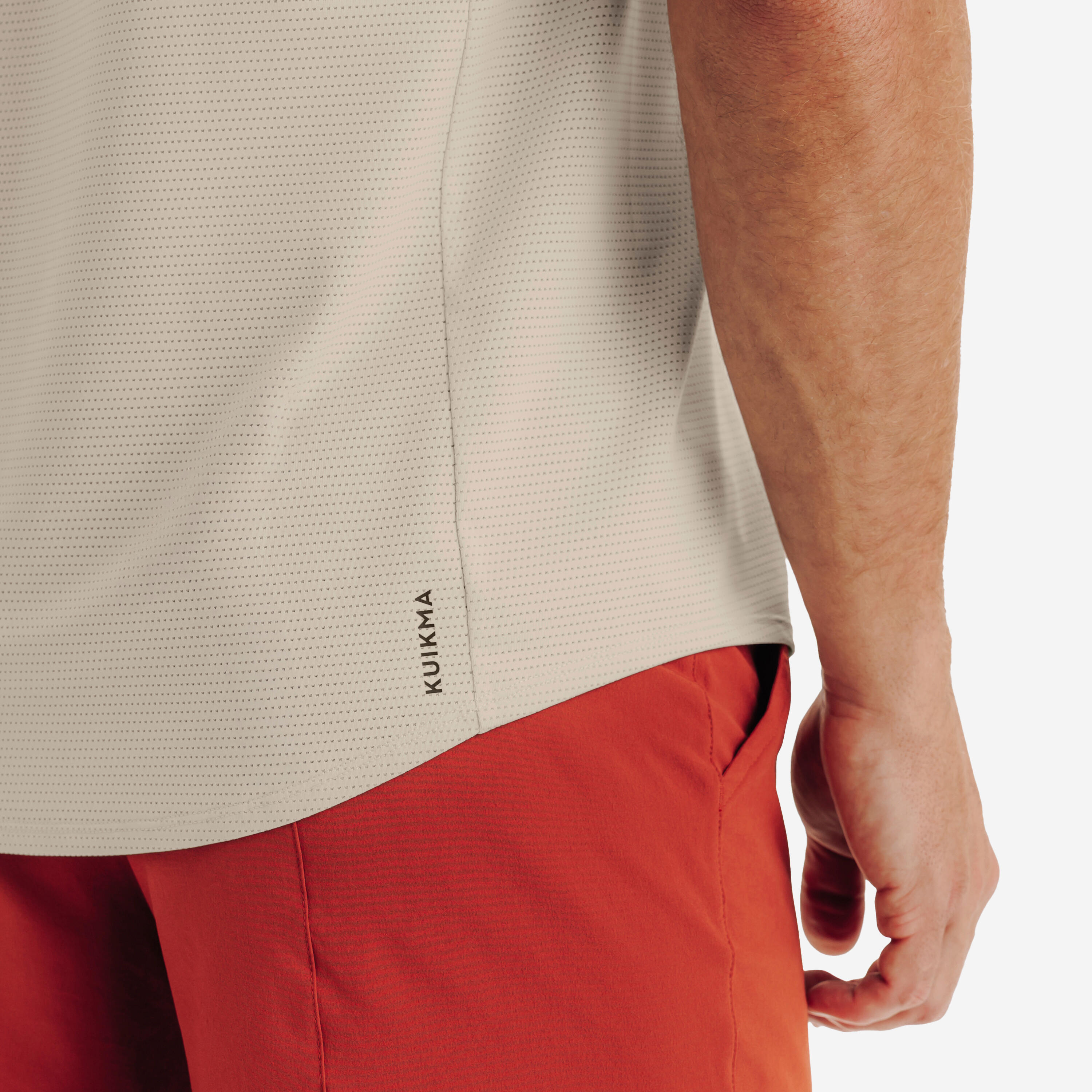 T-shirt tennis uomo DRY beige-bianco 5/7