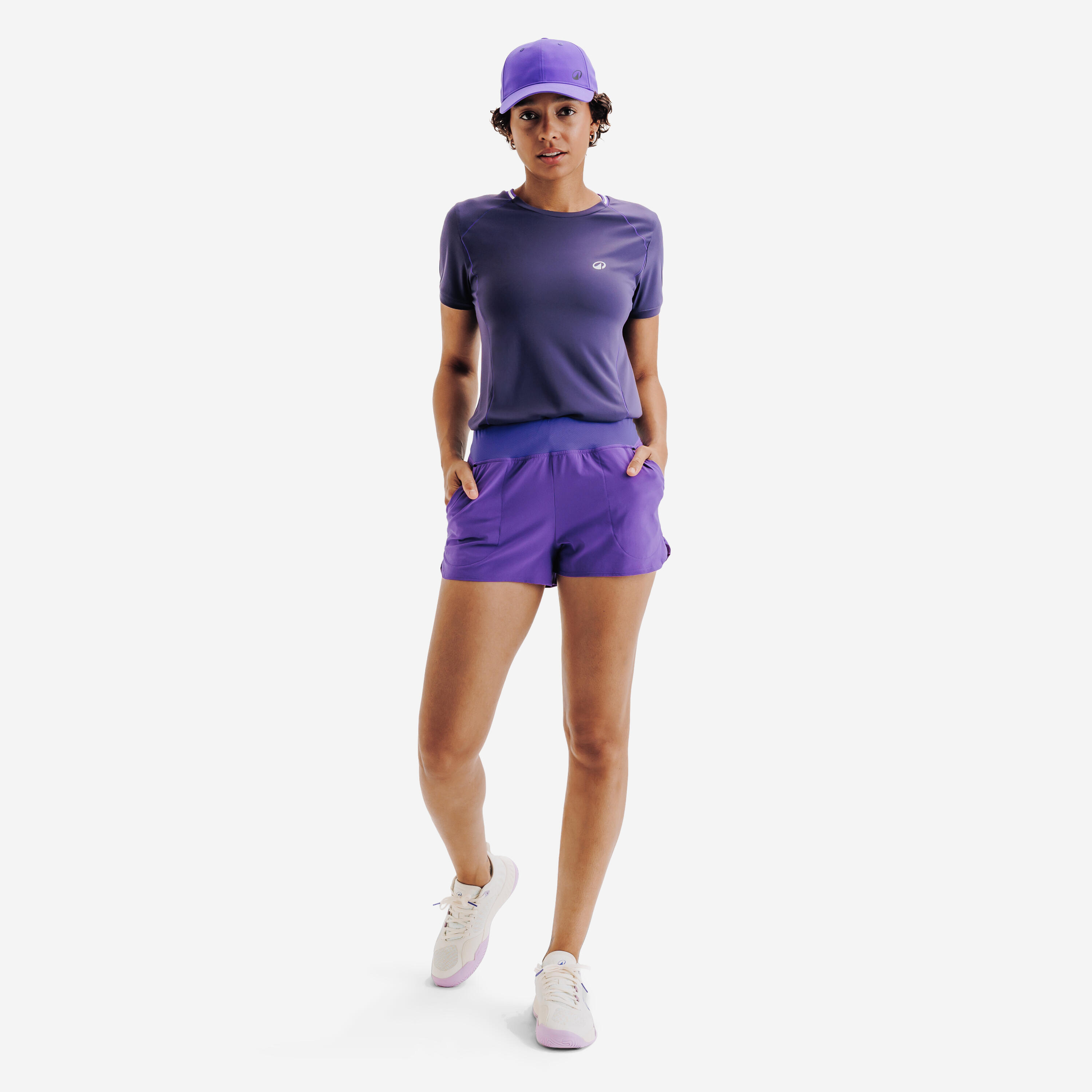 Short de tennis femme, TSH light violet 2/6