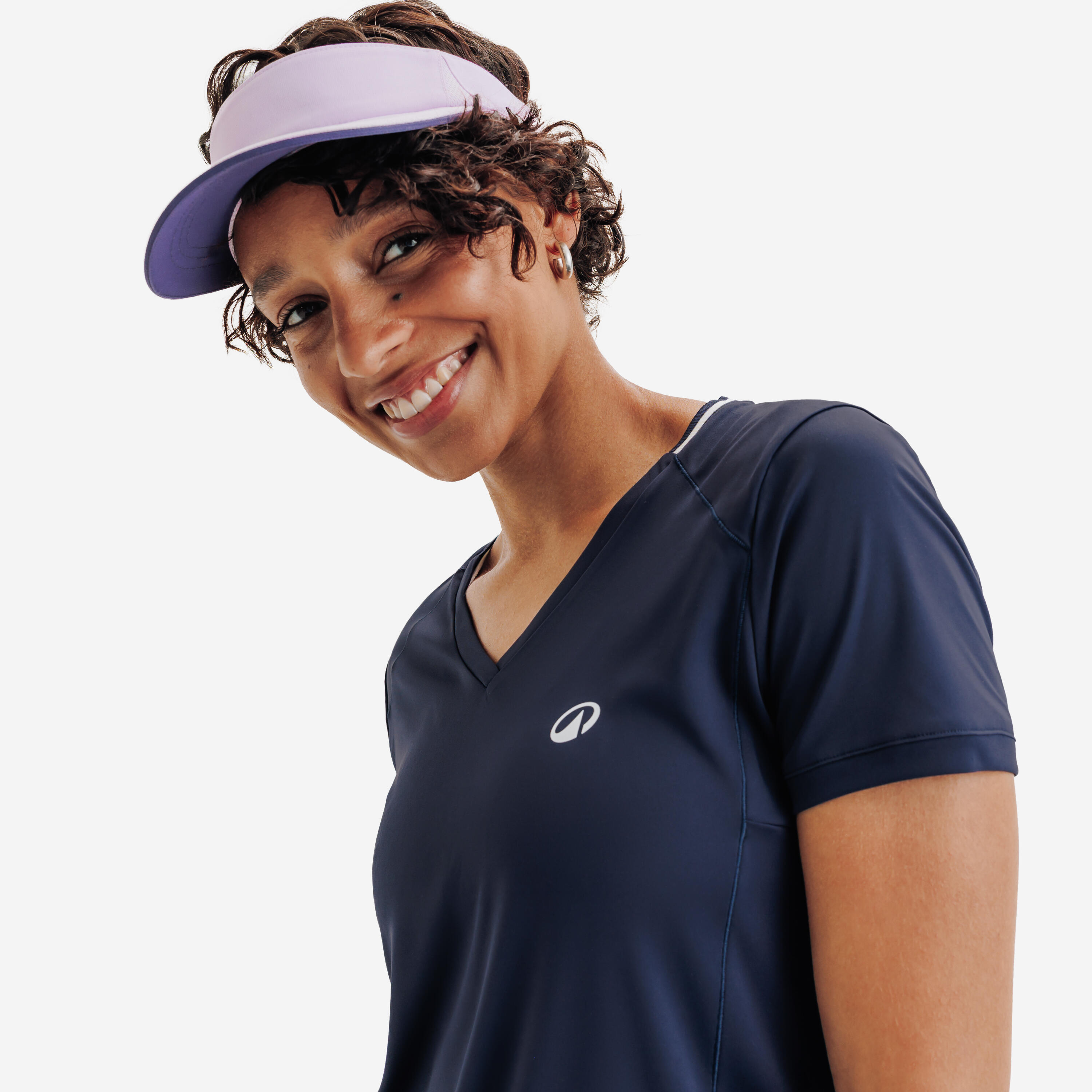 Women’s Breathable Tennis V-Neck T-Shirt, Dry - KUIKMA