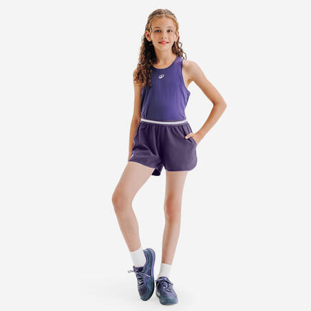 Шорти 500 для тенісу для дівчат фіолетові