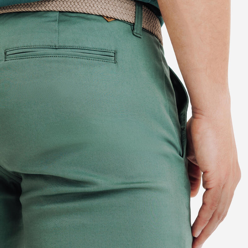 Bermude chino bumbac golf MW500 Verde Bărbați