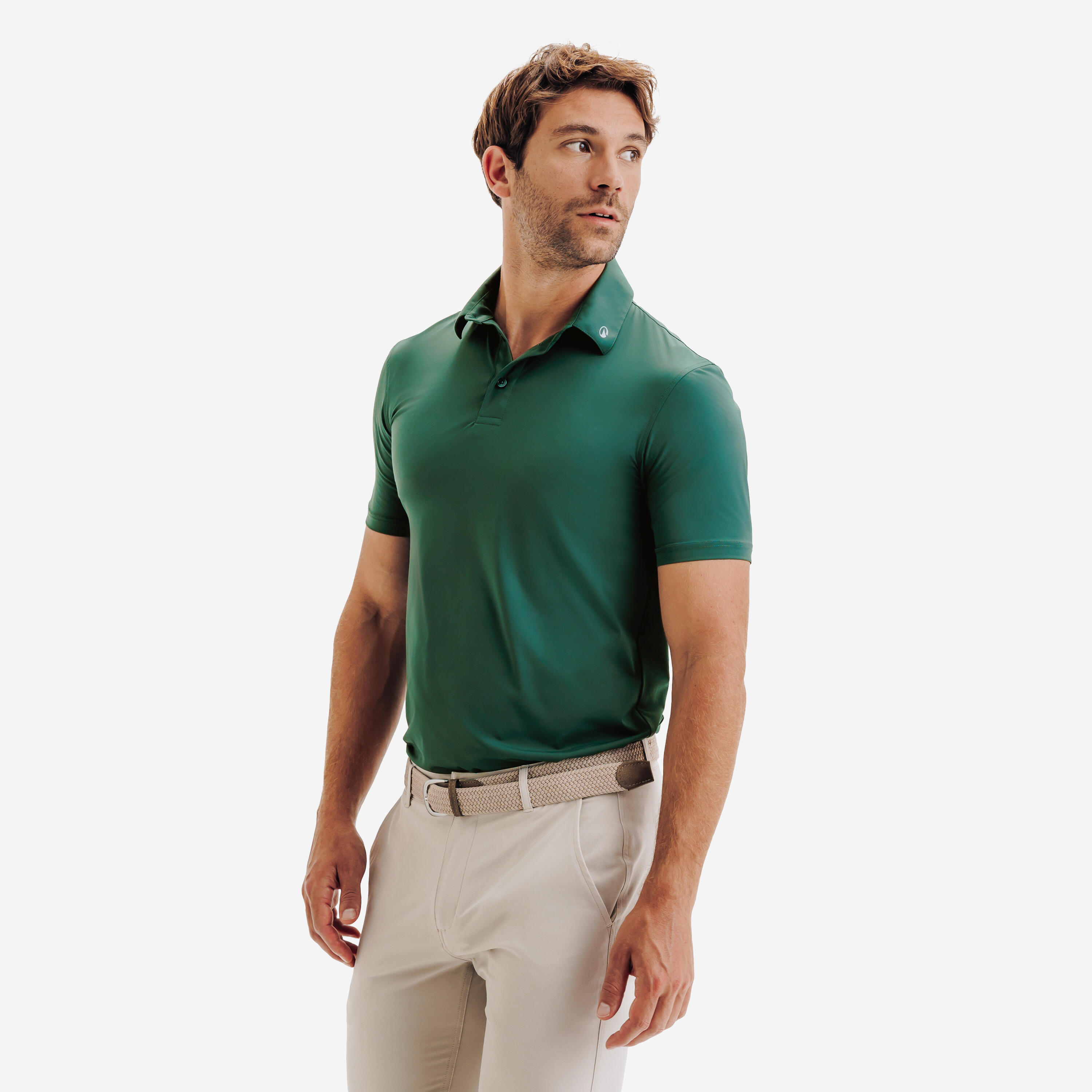 Men’s Synthetic and Breathable Short-Sleeved Golf Polo, WW 900 - INESIS